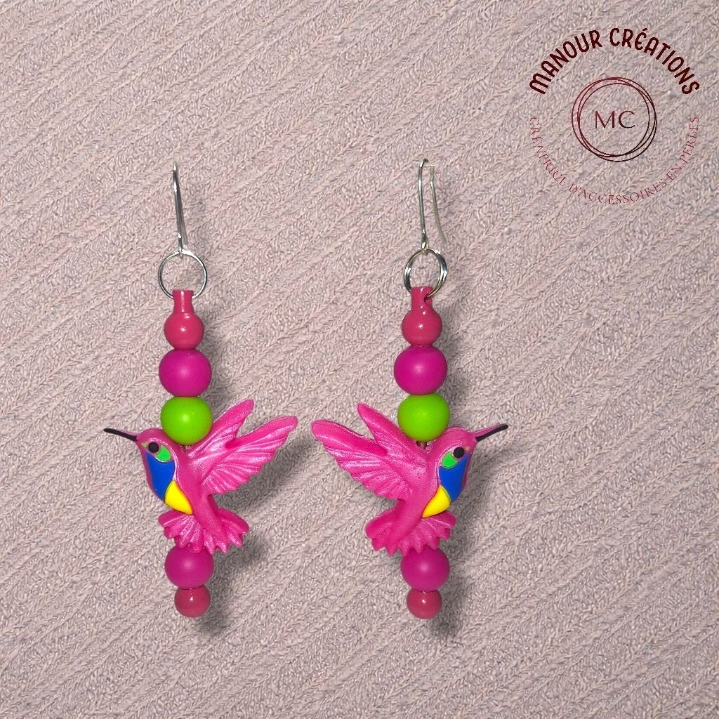 Boucles d'oreilles colibris