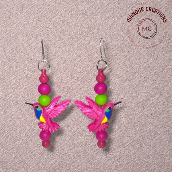 Boucles d'oreilles colibris