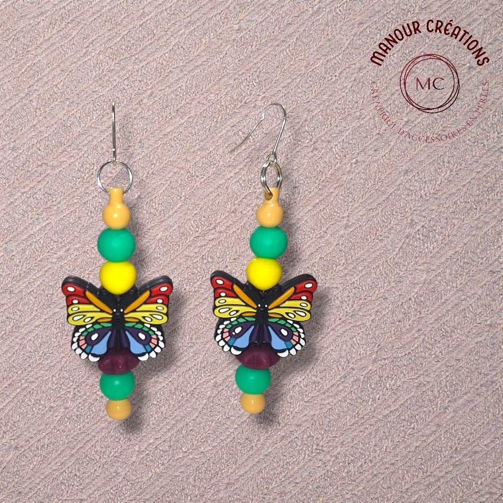 Boucles d'oreilles papillon