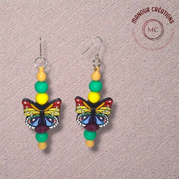 Boucles d'oreilles papillon