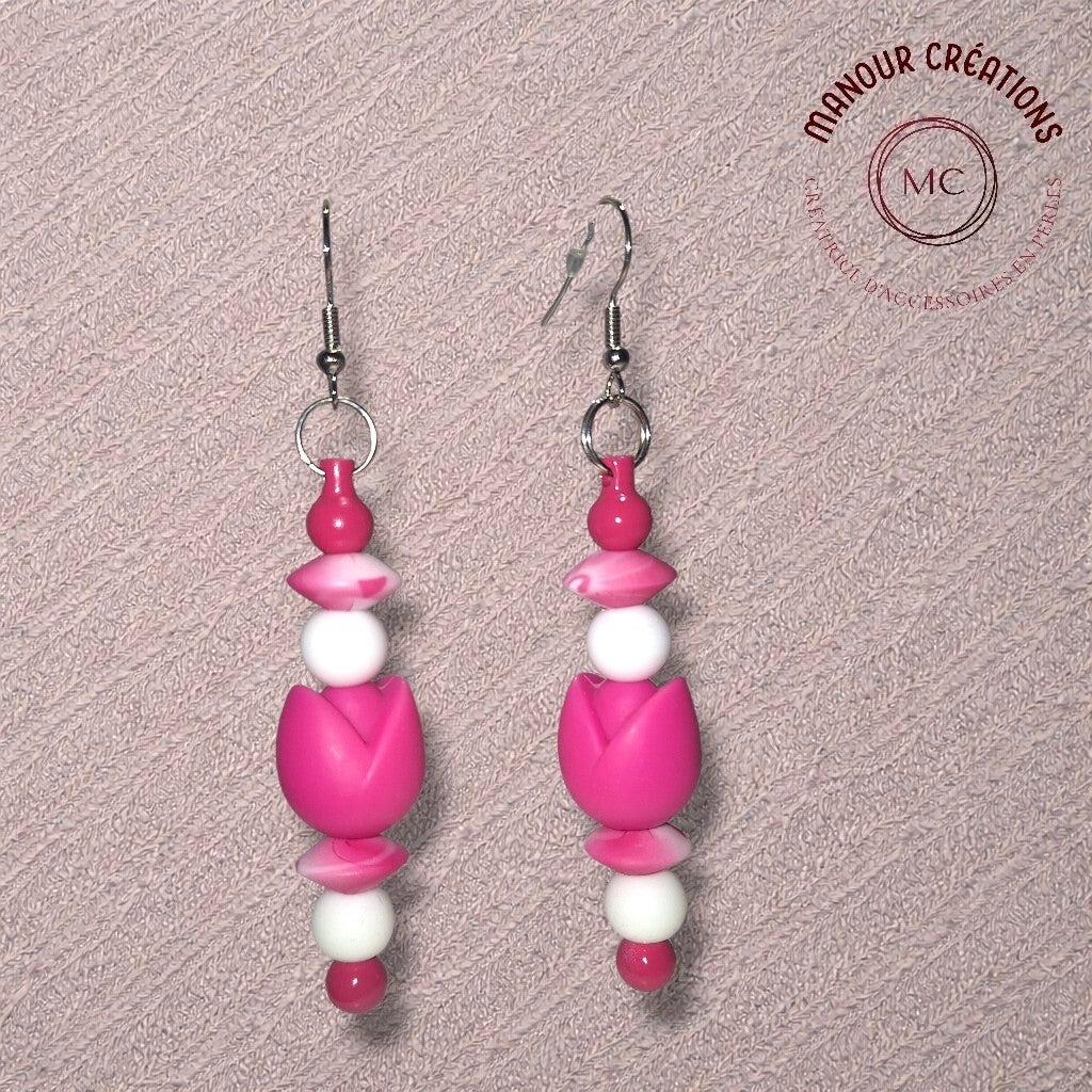 Boucles d'oreilles tulipe