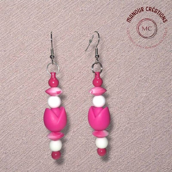 Boucles d'oreilles tulipe