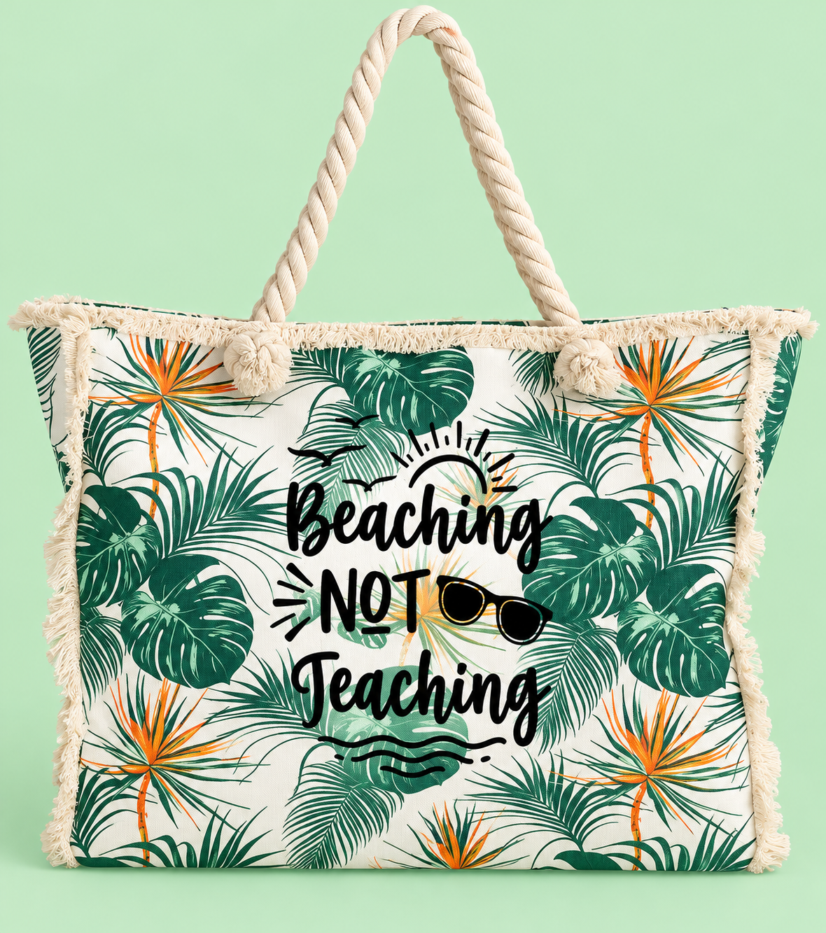 Strandtas Bladeren - Beaching not teaching