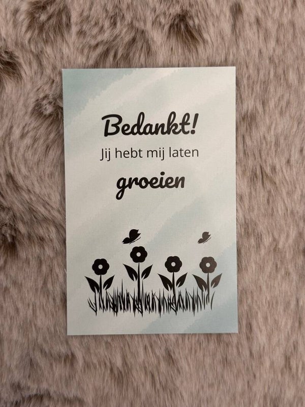 Bedankkaartje - Groeien