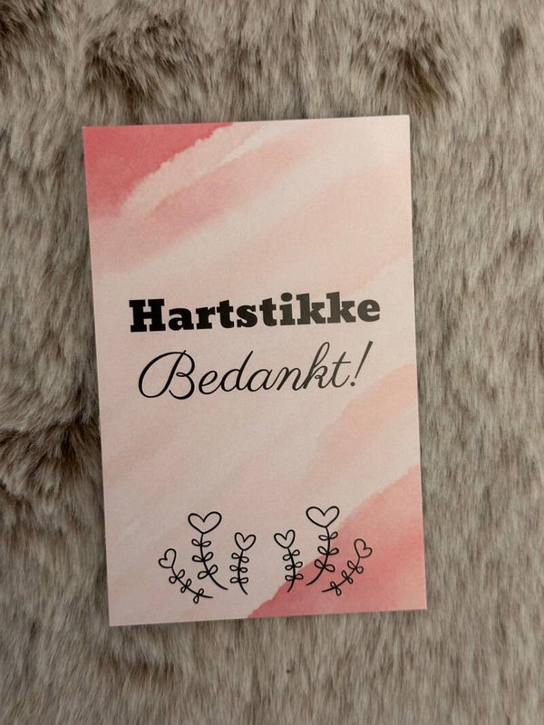 Bedankkaartje - Hartstikke Bedankt