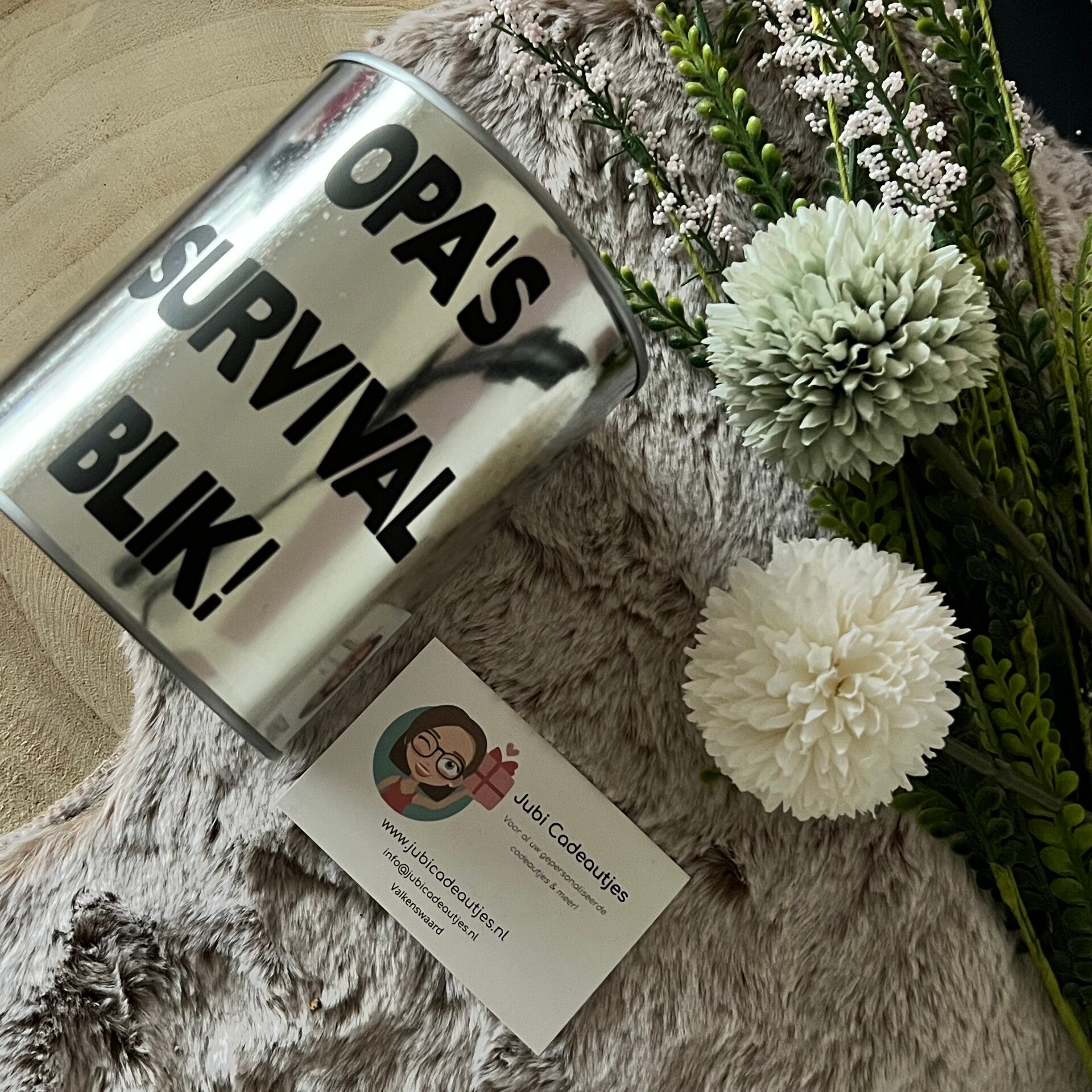 Snoepblik - Opa's survival kit