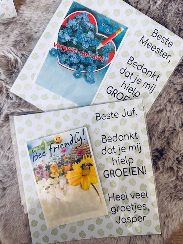 Kaart BLADEREN - Bedankt dat je mij hielp groeien