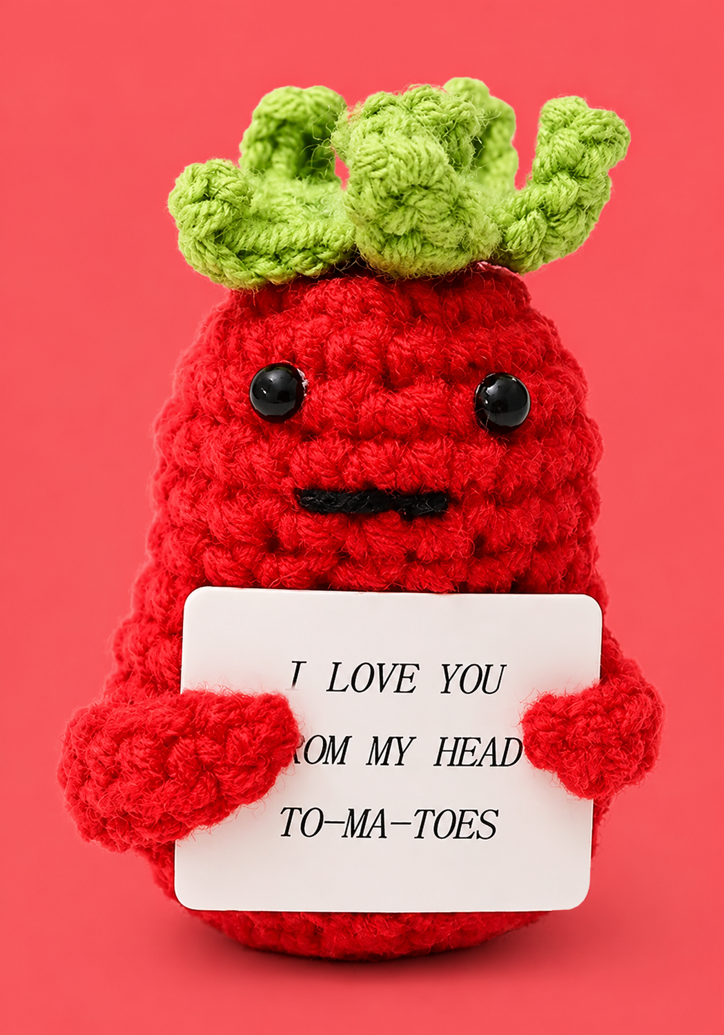 I love you from my head to-my-toes. Deze te schattige tomaat zegt meer dan 1000 woorden! Shop de gehaakte Positive Tomato nu snel op www.jubicadeautjes.nl 