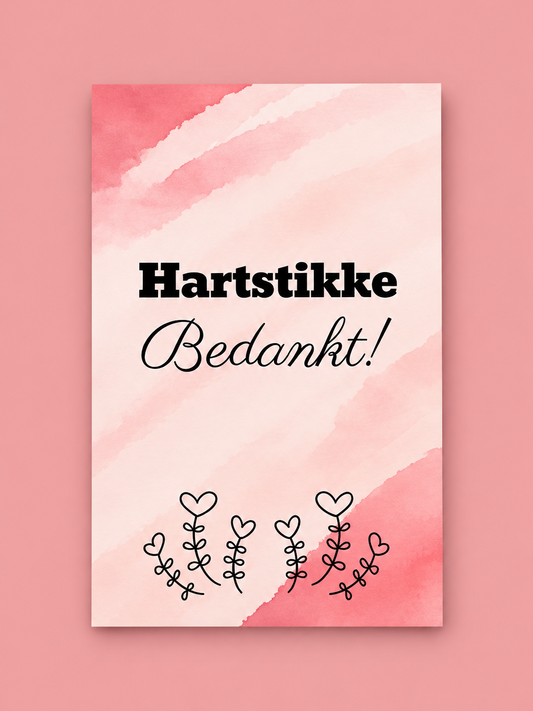 Bedankkaartje - Hartstikke Bedankt