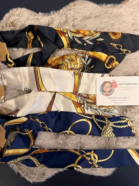 Musthaves Haarlinten Set (3 stuks) - Zwart, Wit, Donker Blauw