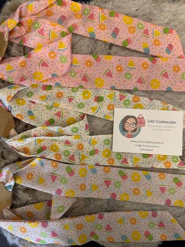 Musthaves Haarlinten Set (3 stuks) - Zomerprint Roze, wit & Lichtroze