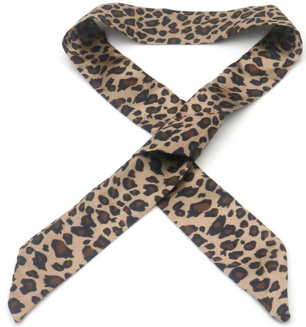 Haarlint 85x3.5cm - Panterprint Bruin