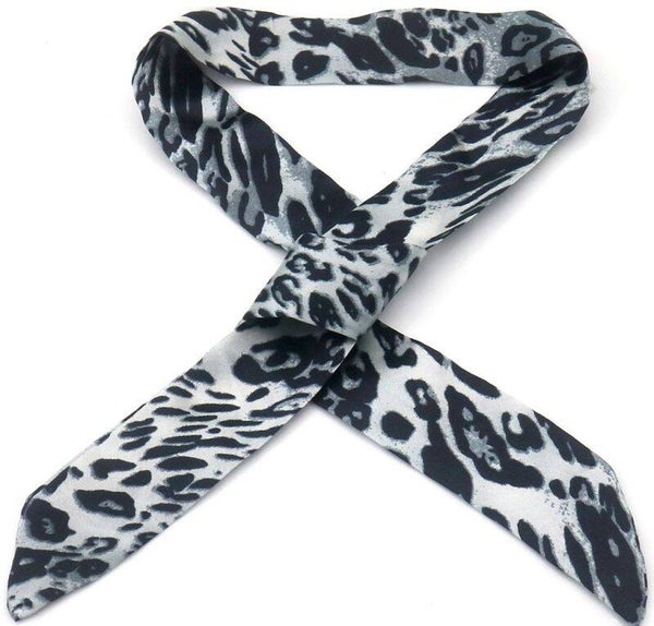 Haarlint 85x3.5cm - Panterprint Grijs