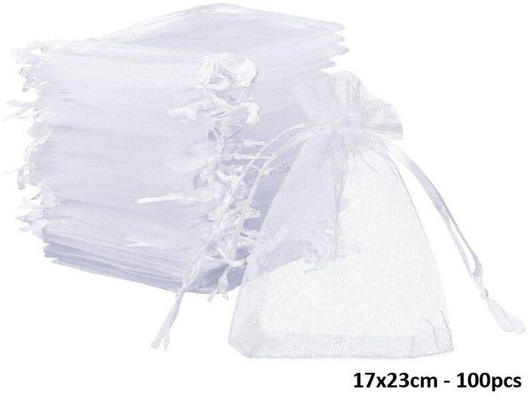 Organza zakjes WIT - 17x23cm