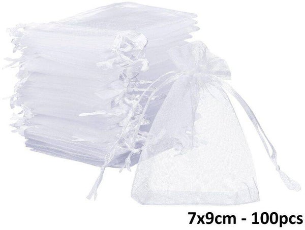 Organza zakjes WIT - 7x9cm