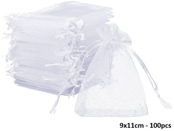 Organza zakjes WIT - 9x11cm