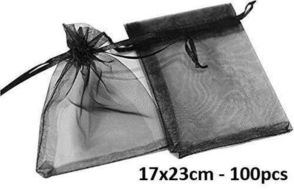 Organza zakjes ZWART - 17x23cm