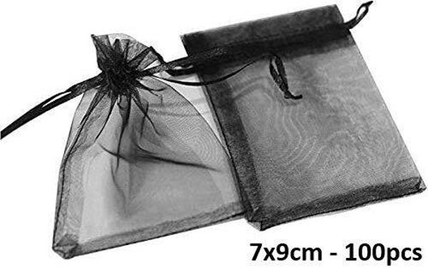 Organza zakjes ZWART - 7x9cm