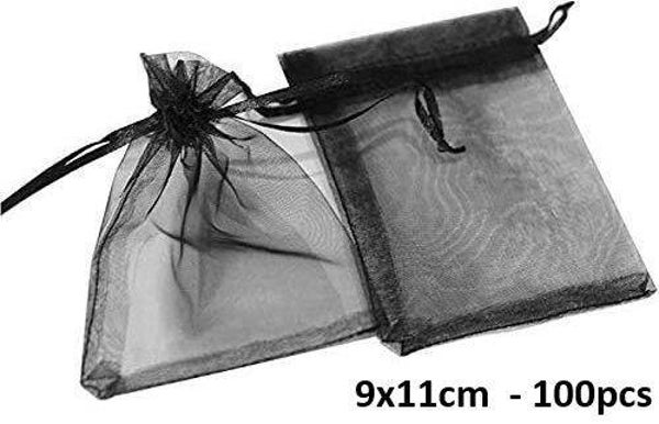Organza zakjes ZWART - 9x11cm