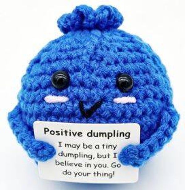 Positive Dumpling BLUE - Positieve Dumpling BLAUW 7cm