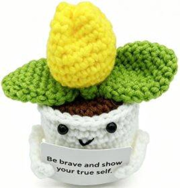 Positive Flower YELLOW - Positieve Bloem geel 10cm