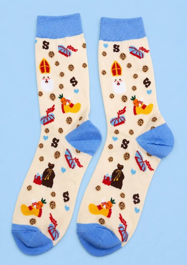 Sinterklaas sokken - Beige - Diverse maten