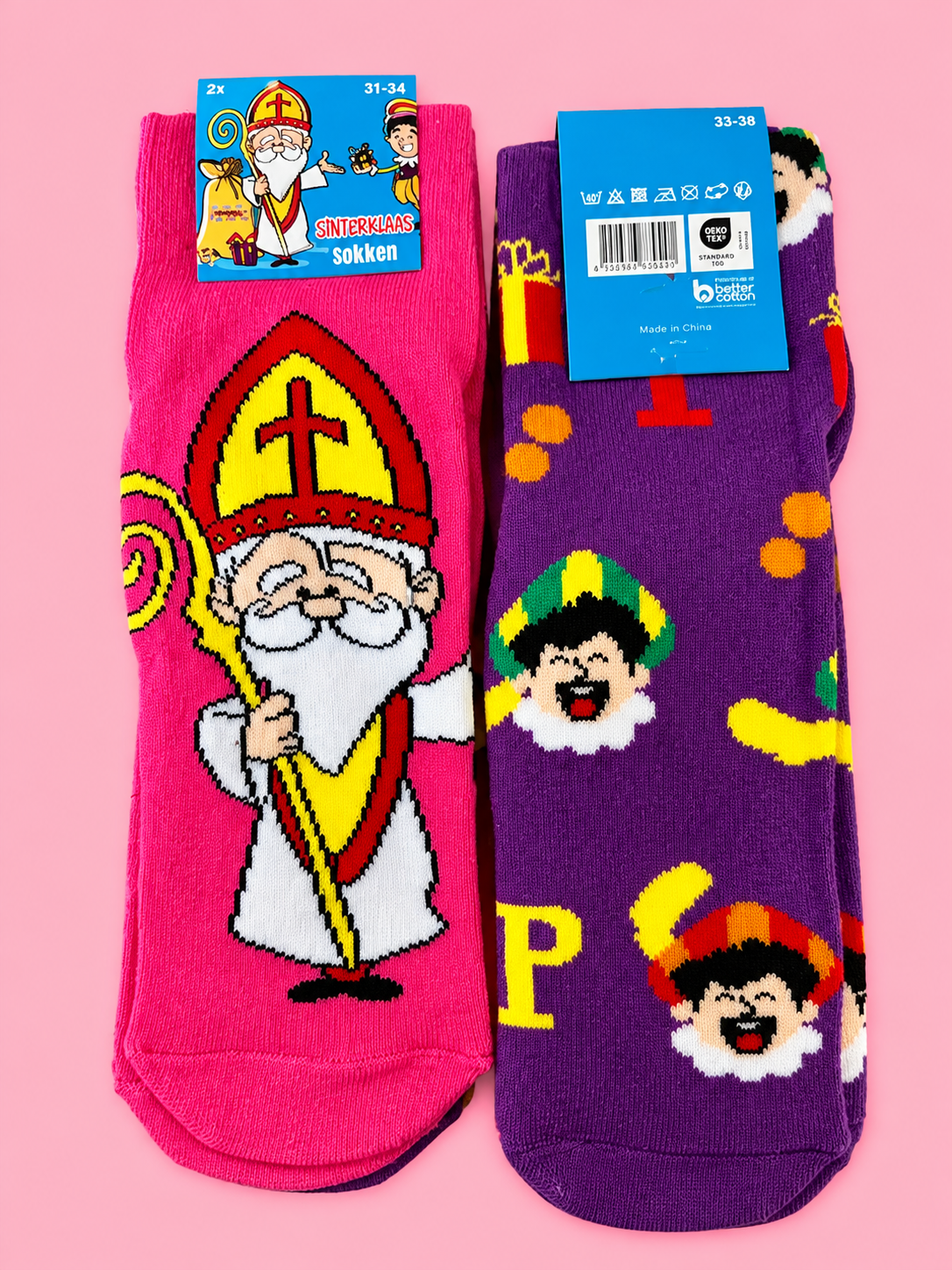 Sinterklaas Sokken - Roze & Paars