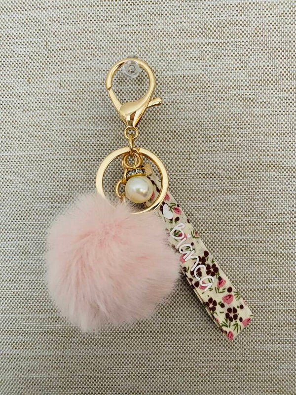 Sleutelhanger fluffy - Roze