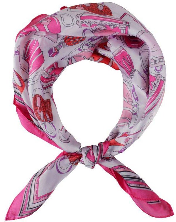 Zomersjaal 70x70cm - Accessoires Roze