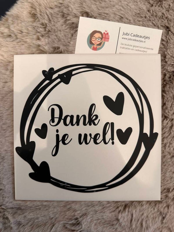 Tegeltje - Dank je wel