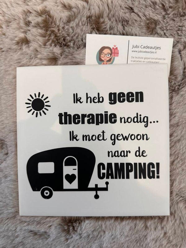 Tegeltje - Camping!