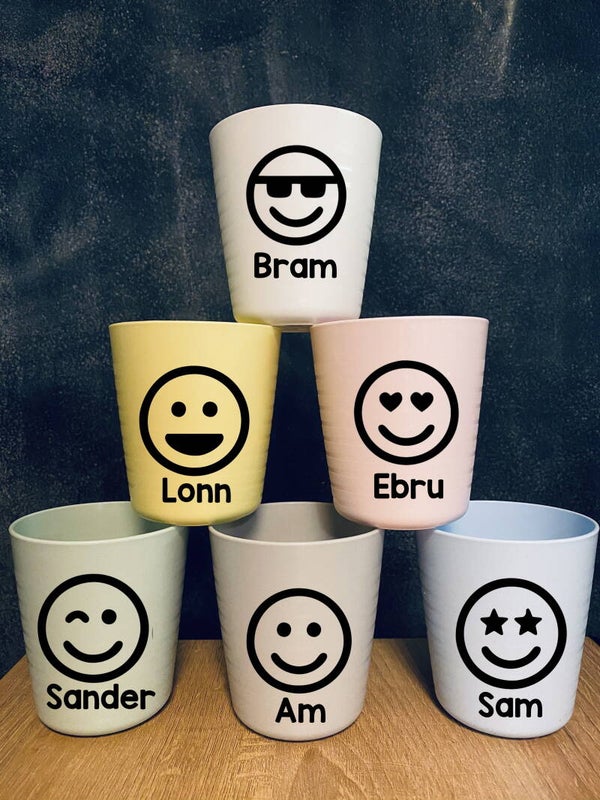 Beker Smiley - Met naam