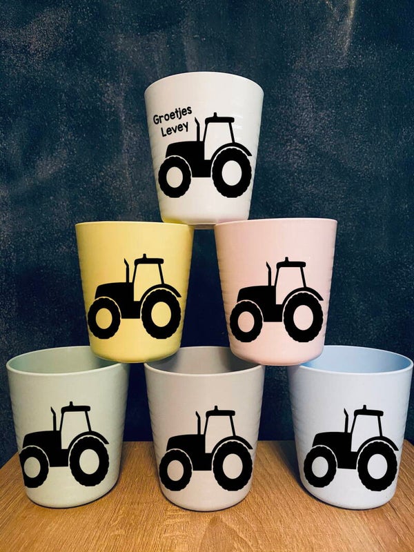 Beker Tractor - Met naam