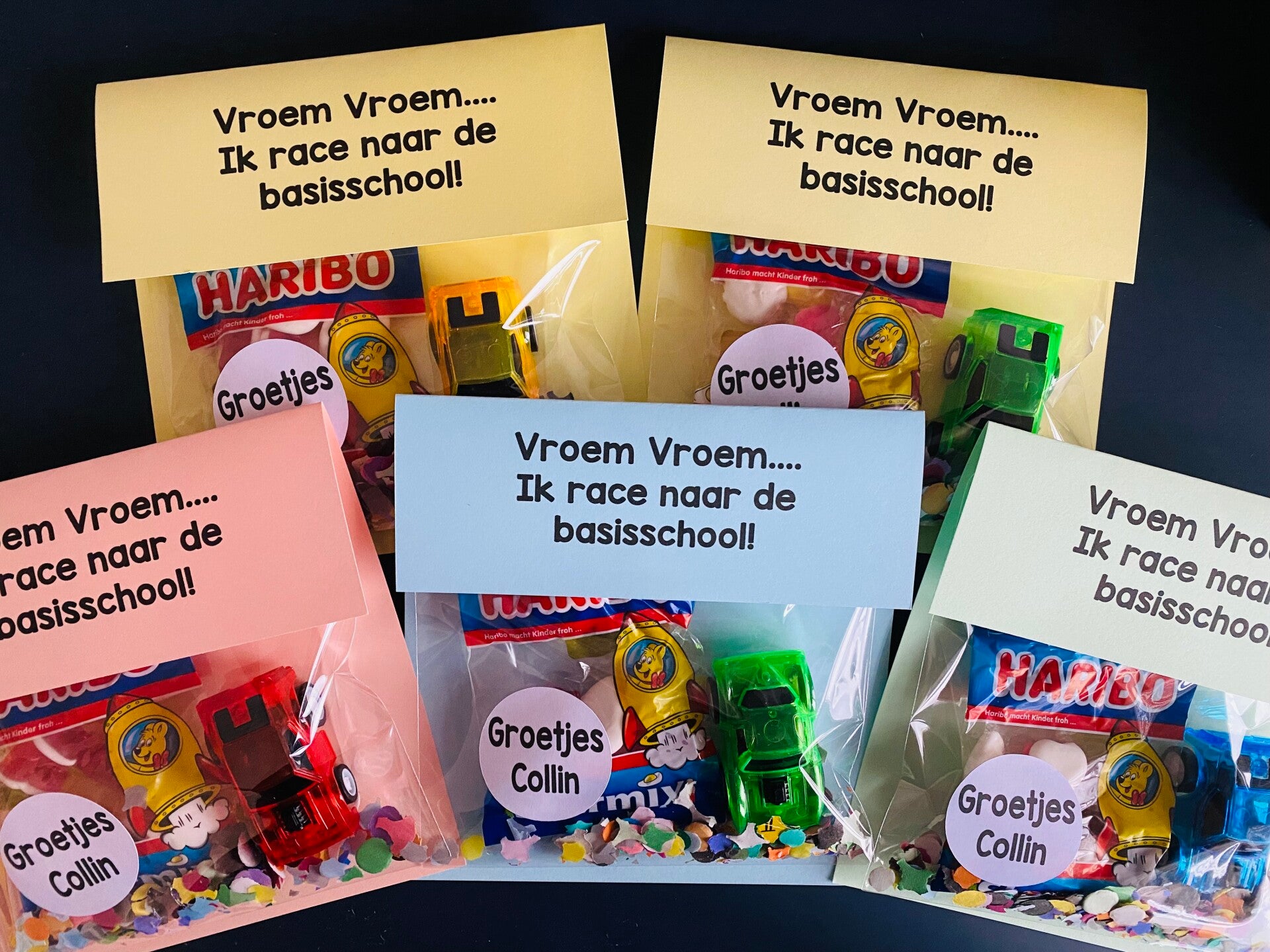 Traktatie - Ik race naar de basisschool