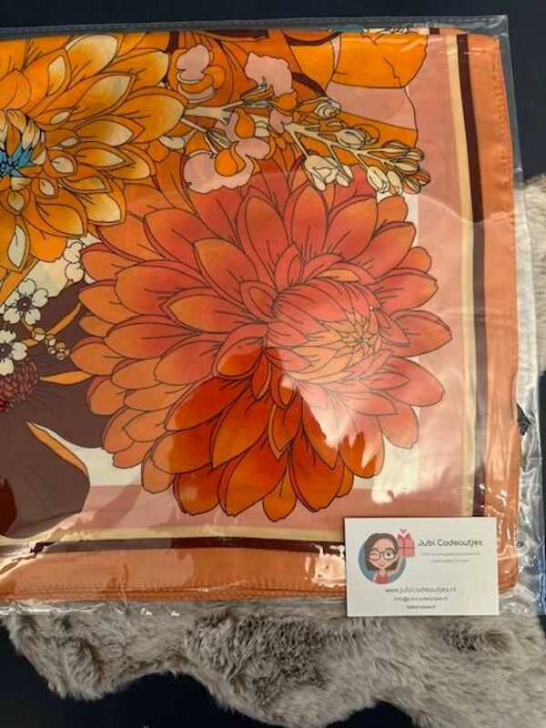 Musthaves Zomer Sjaal - Bloemen Oranje