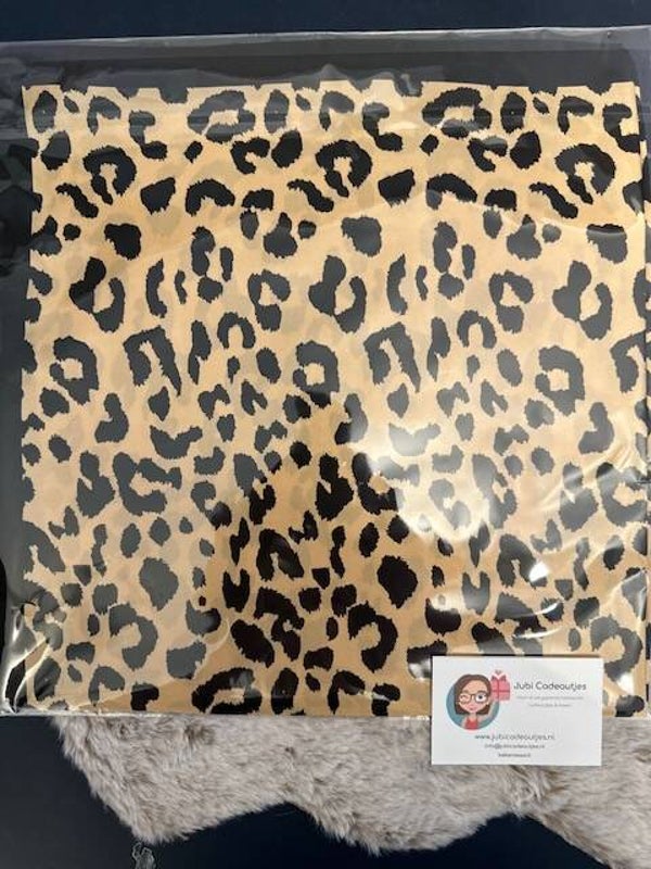 Musthaves Zomer Sjaal - Panterprint Zwart/Bruin