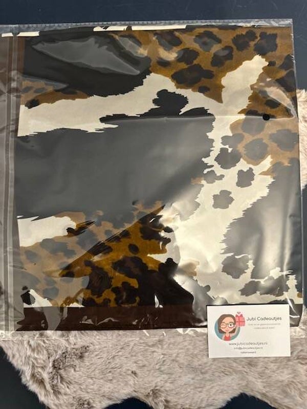 Musthaves Zomer Sjaal - Panterprint Bruin/Wit/Zwart