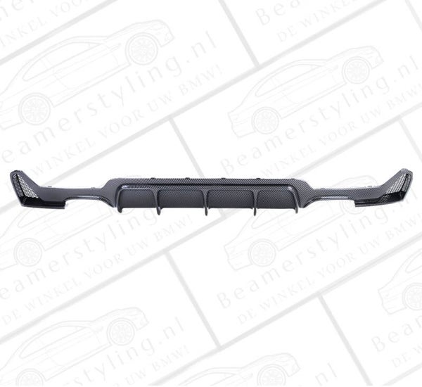 Diffuser - BMW F32 / F33 / F36 - Performance look - 4 uitlaten - Carbon look