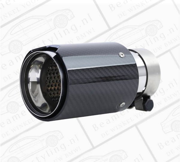 Uitlaat Sierstuk - BMW E81 / E87 / E82 / E88 - Carbon zwart - 90mm