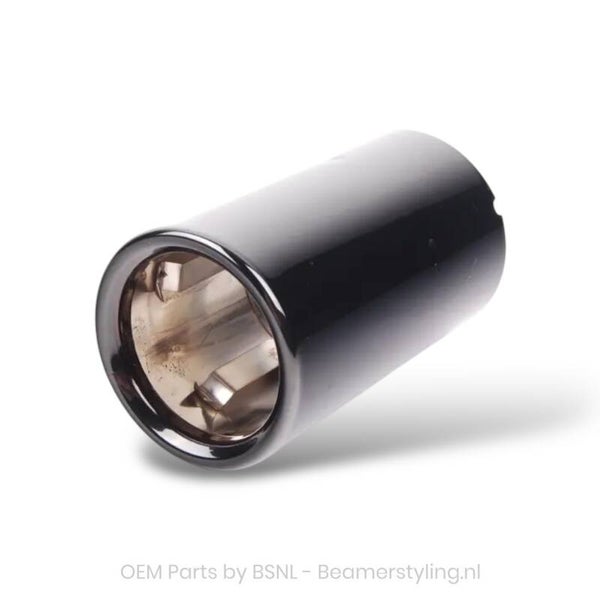 Uitlaat sierstuk dubbel - BMW F22/F23/F30/F31/F34/F32/F33/F36 - Black/Chrome | Origineel BMW