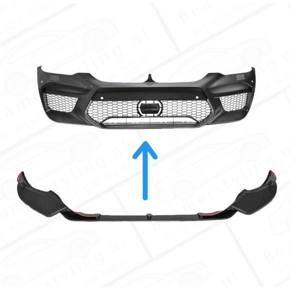 Front lip - BMW G30 / G31 - Voor M5 look bumper - Mat | 17-20