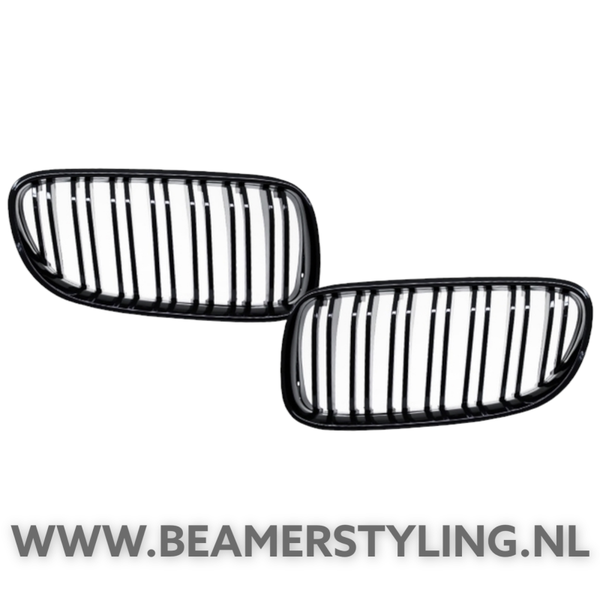 Nieren - BMW E92 / E93 - Hoogglans Zwart - M look | 2010-2013