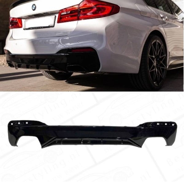 Diffuser - BMW G30 / G31 - M Performance look - Hoogglans zwart