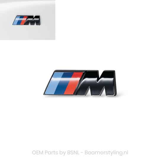 M Logo emblemen - Hoogglans zwart - Zijschermen - Set (2 stuks) | Origineel BMW