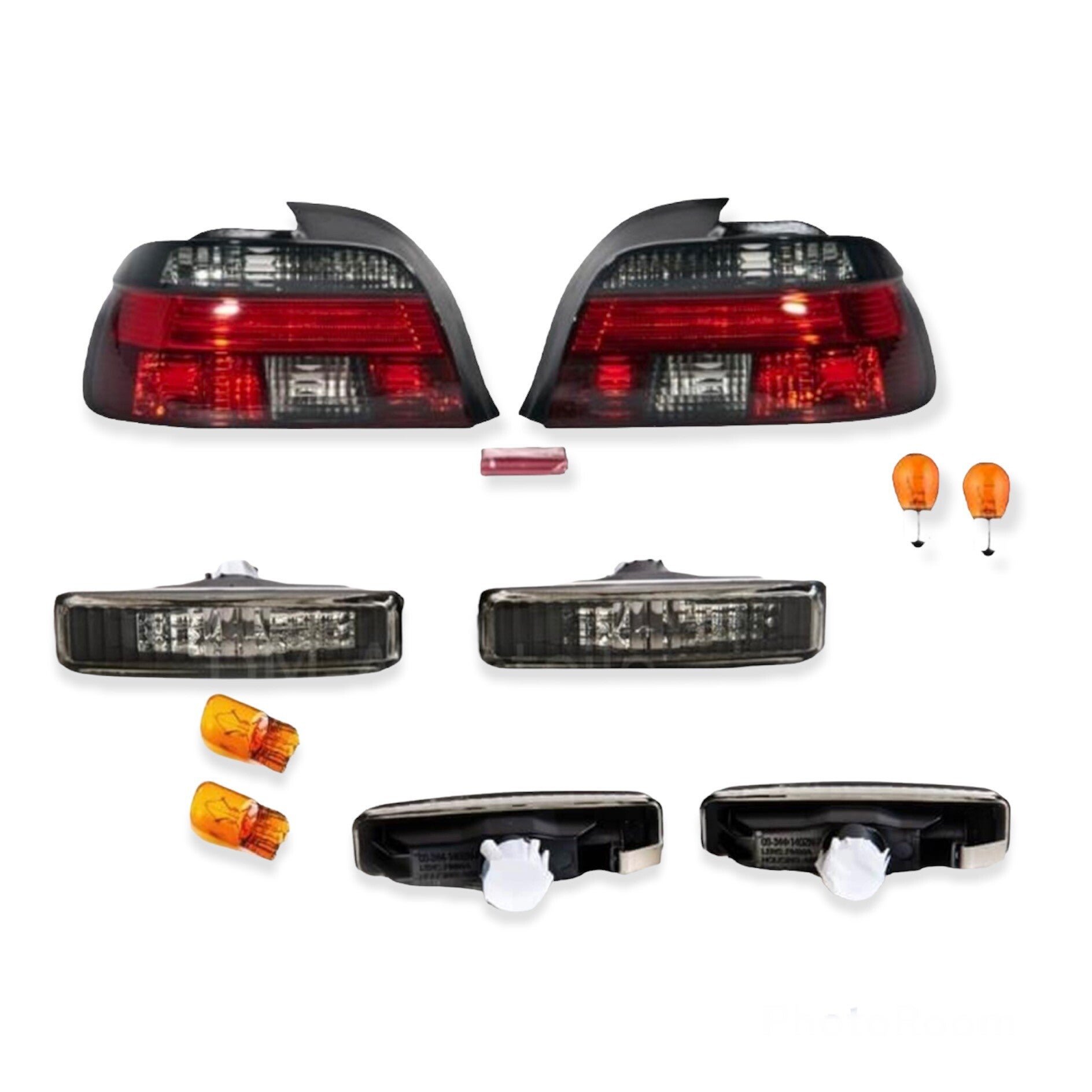 VERLICHTING SET SMOKE ACHTERLICHTEN + ZIJ-KNIPPERS FACELIFT LOOK BMW 5 SERIE E39