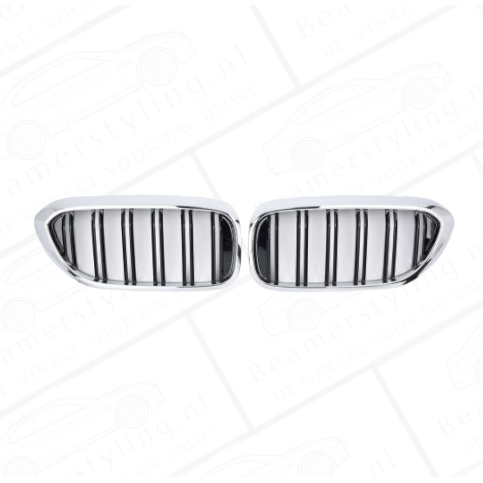 Nieren - BMW G30 / G31 - Chroom/Zwart - Dubbelspijls | 17-20