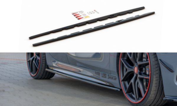 Side skirt extensions V1 - BMW F40 - Hoogglans zwart - Maxton Design