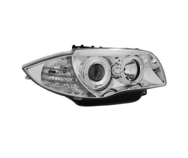 Koplampen H7 - BMW E81 / E87 / E82 / E88 - LED Angel Eyes - Chroom | 04-12