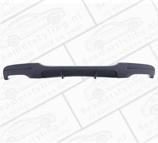 Diffuser - BMW E90 / E91 - Performance look - Mat zwart - 4 uitlaten | 05-12