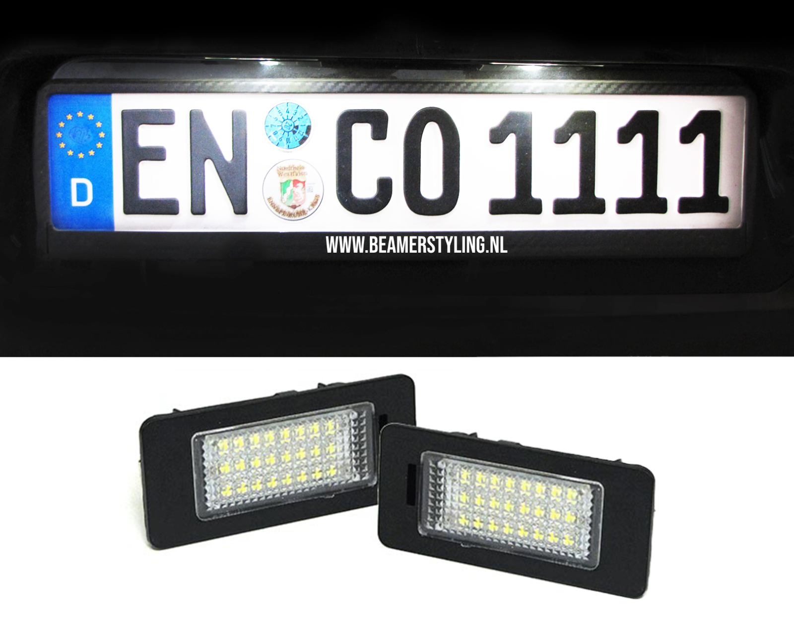 Led Kenteken verlichting - BMW E82 / E88 - 6000K Wit Led